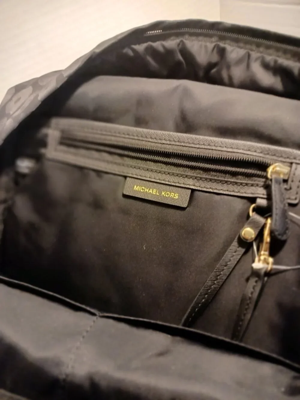Michael Kors Kelsey Black Leopard Print Backpack